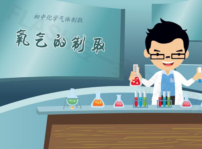 氧气制取教学课件，分子结构/物理性质/制备原理/模拟实验/交互操作......
