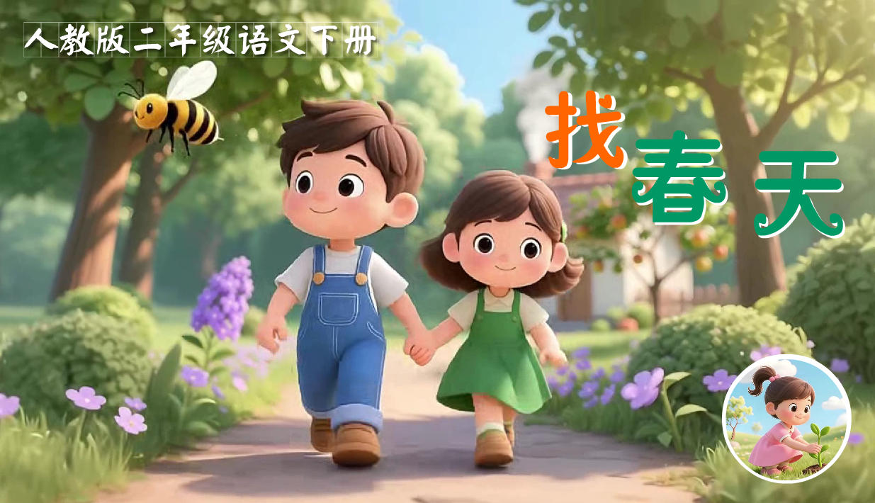 人教版小学语文二年级下册《找春天》flash教学课件