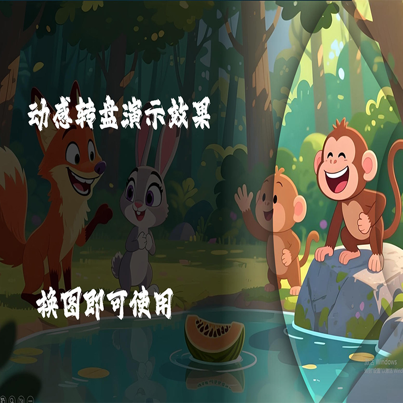 PPT2024及以上版本 动感转盘演示效果+换图即可使用