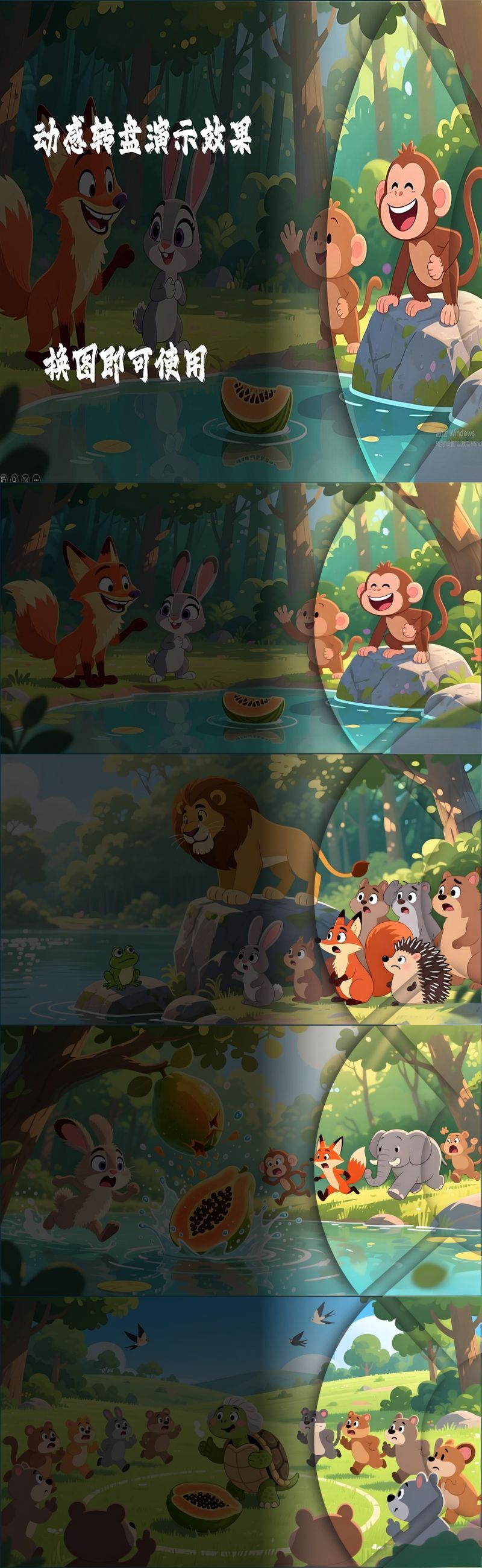 PPT2024及以上版本 动感转盘演示效果+换图即可使用